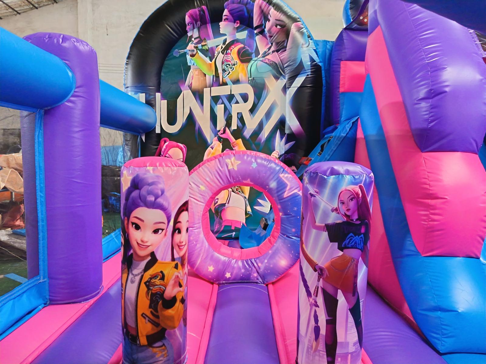 château gonflable pat'patrouille traversant parcours héros