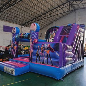 château gonflable pat'patrouille traversant parcours héros