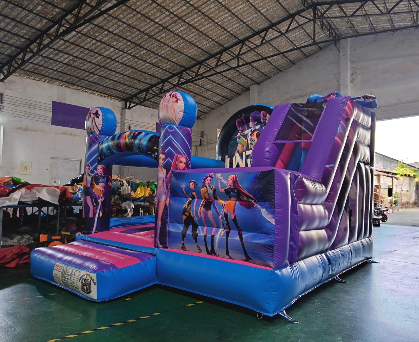 château gonflable pat'patrouille traversant parcours héros