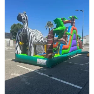 Parcours Gonflable Safari - Aventure Animaux Sauvages